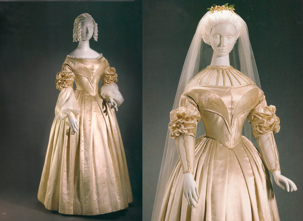 Mosaico-del-vestido-de-novia-que-lucieron-Mary-Muhlenberg-y-su-madre-antes-y-después-del-retoque--Vintage-By-López-Linares-